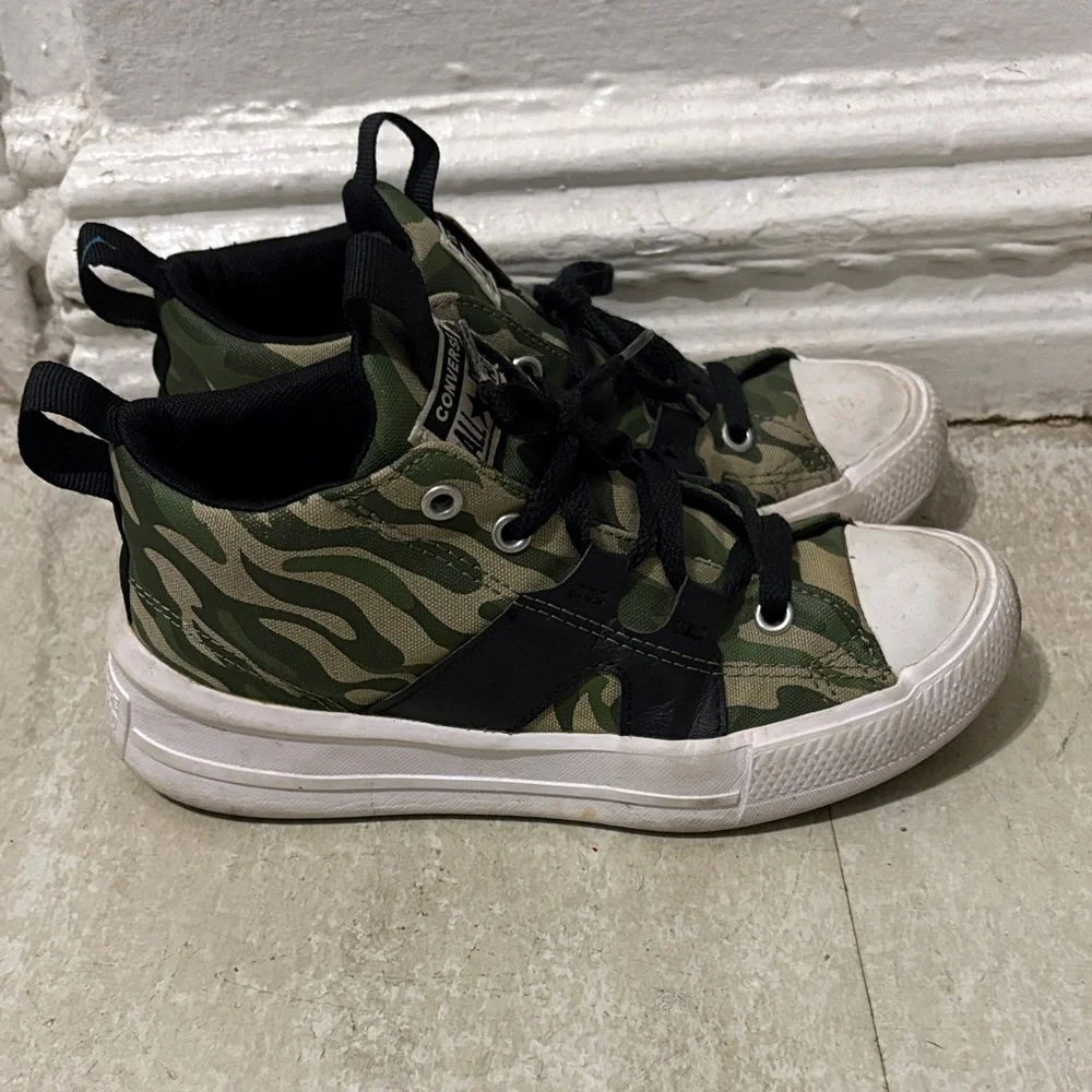 Converse Kids Green Camouflage High-Tops